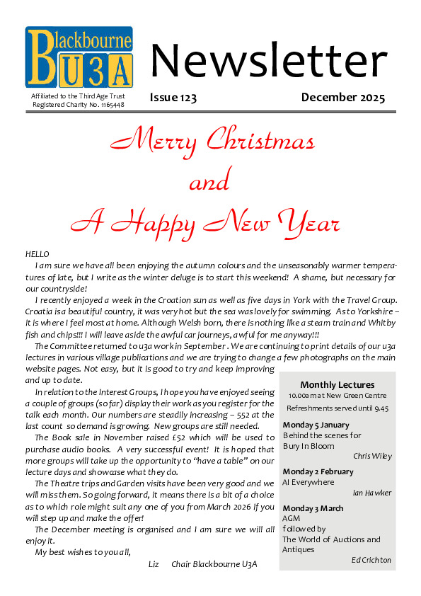 Newsletter Dwcember 2025